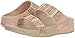 FitFlop Women's Flare Strobe Slide Sandals, gold, 8 M US