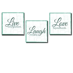 Live Laugh Love Print Decor Panels on Wooden...
