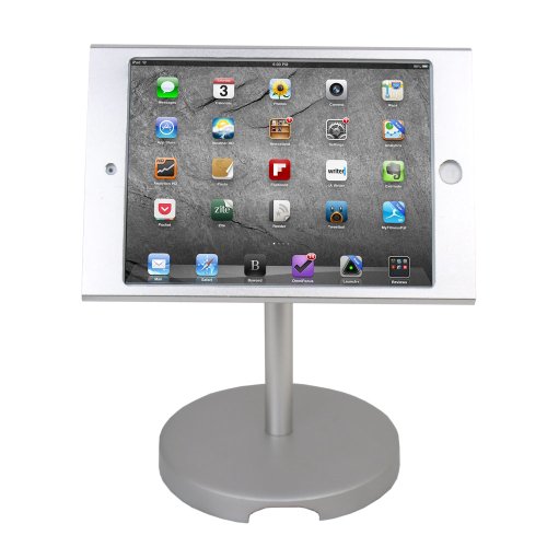ANGEL POS 1521040 iPad Mini POS Kiosk Stand Enclosure with Security Lock and Key Desktop Anti Theft Projector Accessory