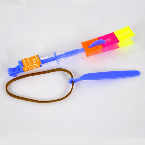 10pcs Amazing Flying Toy Led Arrow Helicopter Copter / Elastic Powered LED Arrow Helicopter, Looking Beautiful When It Flies in the Dark Toys & Games, Novelty & Gag Toys, Miniatures