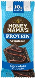 Honey Mama's, Chocolate Cookie Protein Crunch Bar, 8g Protein, No Refined Sugar, No Preservatives, Gluten Free, Dairy Free, S