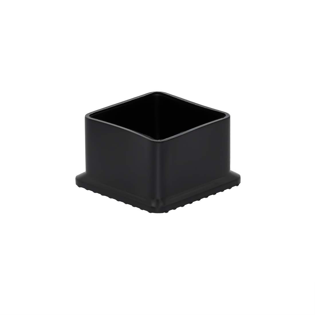 Flyshop Furniture Table Covers Chair Leg Caps Floor Protectors Non-Marking PVC, Square Legs, 4 Pack, Black, 40 x 40 mm, 1-9/16" x 1-9/16" — image 1