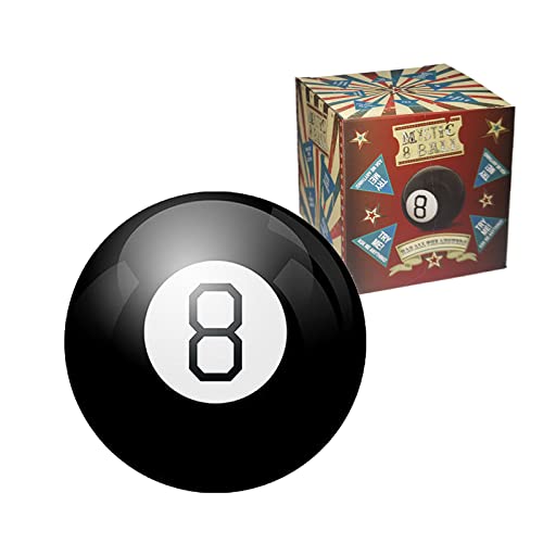 Yassk Mystic 8 Ball Retro Edition Fortune Telling Ball with Floating Answers, Novelty Toy Funny Gift Mystic Black Ball