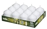 BOLSIUS White Pillar Candles - 16 Long Burning Hours Candle Set - 3-inch x 2.5-inch Dripless Candle - Perfect for Wedding Candles, Parties and Special Occasions