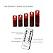 Vinkor Flameless Candles Flickering Candles Burgundy Red Color Decorative Battery Flameless Candle Classic Real Wax Pillar With Dancing LED Flame & 10-key Remote Control 2/4/6/ 8 Hours Timers