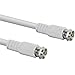 BoostWaves100 Feet Low Loss RG6 Coaxial Digital Audio Video Patch Cable White, F Pin