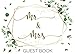 Mr & Mrs: Guest Book: Greenery with Gold Geometric Frame by BellaBee Guestbooks
