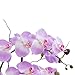 Flower Arrangement with Decorative Vase Full Artificial Orchid Plant with Real Looking (Light Purple)
