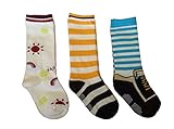 Lian LifeStyle Unisex Baby 3-Pairs-Pack Knee High Cotton Non-Skid Socks