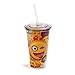 Emoji Universe: Emoji Tumblers, 16 oz (2-Pack) With Lids and Straws