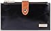 Genuine Leather Wallet for Women Credit Card Holder Wallets Zipper Purse with RFID Blocking Black