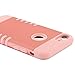 iPhone 8 Case, iPhone 7 Case, LONTECT 3-piece Shock Absorbing Hybrid Defender Armor High Impact Resist Case Cover for Apple iPhone 8 iPhone 7 - Rose Gold