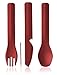 Title: humangear GoBites Trio - Travel & Camping Utensils - Portable & Convertible Dining Ware - Multi-Functional Knife, Fork, Spoon & Toothpick, Red