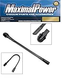 MaximalPower 25-inch Flexible Long Reach Crevice Tool Attachment 1.25 inches with Removable Brush Head (does not fit Sharks Vacuum with button lock. Check your vacuum hose diameter before purchase)