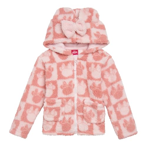 Disney Minnie Mouse Mickey Winnie the Pooh Cozy Sherpa Zip Up Cosplay Hoodie Newborn to Toddler Sizes (0-3 Months - 5T)