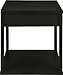 Ameriwood Home Parsons End Table with Drawer, Black