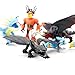 Birthday Party Decorations with How to Train Your Dragon Characters - Dragon Train-Themed Cake Toppers - 8-Piece Toothless Action Figure Set for Kids and Adults - 3.5-8.5 cm Toy Doll Collection