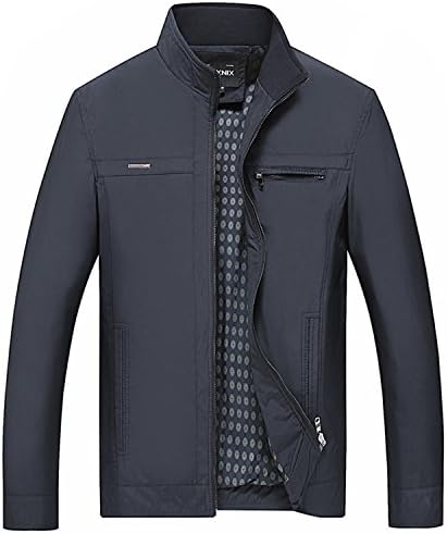 Jamemcabin Bomber Jacket Men Coat Spring Casual Basic Jacket Mens Collar Jackets Male Coat For Men Outwear Black XL