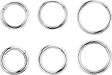 14G & 16G Surgical Steel Hinged Easy Use Hassle Free Segment Hoop Body Piercing Rings *Choose Size*