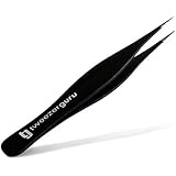 Tweezers for Ingrown Hair by TweezerGuru - Best Stainless Steel Professional Pointed Blackhead Remover – Precision Eyebrow, Splinter &amp; Tick Removal Tweezer