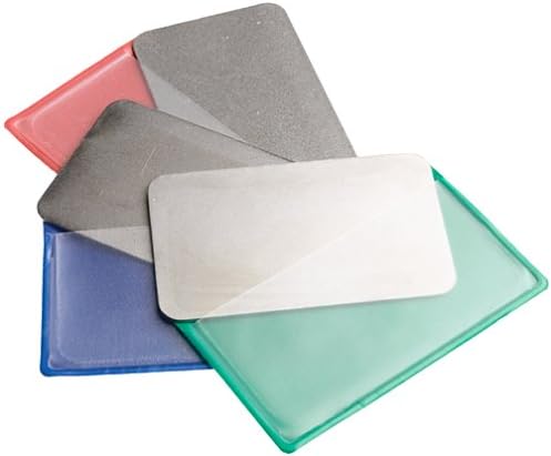 DMT D3EFC 3-inch Dia-Sharp Sharpener, Credit Card Sized- Extra-Fine, Fine and Coarse Diamond -Set of 3, Multicolour