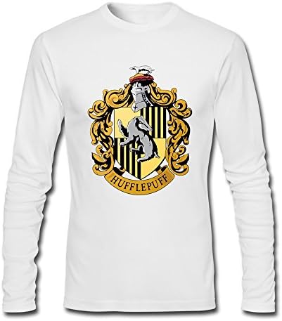 AOPO Men's Long Sleeve Harry Potter Hufflepuff Badger T Shirts