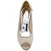 ELEGANTPARK Satin Bridal Wedding Shoes Peep Toe High Heel 5inch