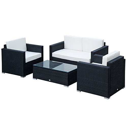 3 Outsunny+Cushioned+Sectional+Conversation+Furniture