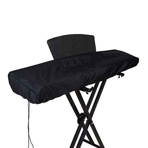Piano Keyboard Cover, Dust Cover Waterproof Dust Proof Keyboard Bags Cases Covers for 88 Keys Electronic Keyboard, Digital Piano with Built-In Bag Elastic Cord Locking Clasp GQZ001 (88keys, black) - Thumbnail 4