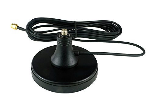 Proxicast 3G/4G/LTE Universal Wide Band 5 dBi Omni-Directional Paddle Antenna + Magnetic Base for Cisco, Cradlepoint, Digi, Pepwave, Proxicast, Sierra Wireless and many others (2 Pack)