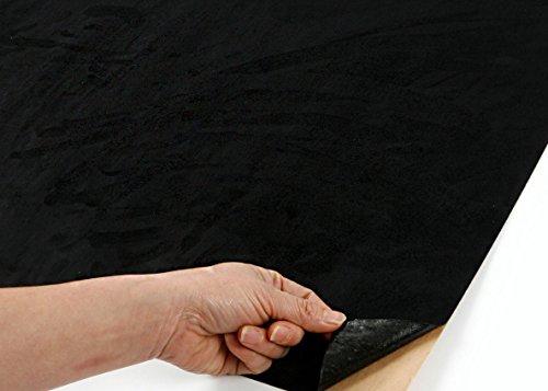 Magic-fix Peel & Stick Suede Look Pre-Pasted Fabric Shelf Liner Adhesive-Backed Suede Wall Paper (Black : 19.68 inch X 57.08 inch) - Thumbnail 3
