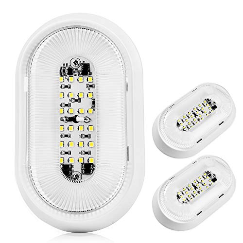 SnowyFox RV Porch Light 10-24V Replacement LED Lighting Fixture for RVs, Trailers, Campers, 5th Wheels (3-Pack) - Thumbnail 7