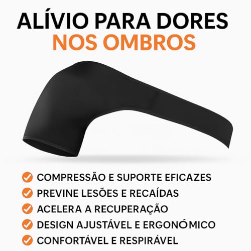 Ombreira Ortopédica Suporte Ombro Clavícula Neoprene Ajustável - Alívio de Dores, Prevenção de Lesões e Recuperação Muscular