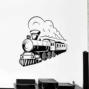 Quszpm Tren calcomanía de Pared Transporte ferroviario Vinilo Adhesivo