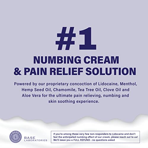 Base Labs 5 Lidocaine Numbing Cream for Tattoos, Piercings, Waxing 4
