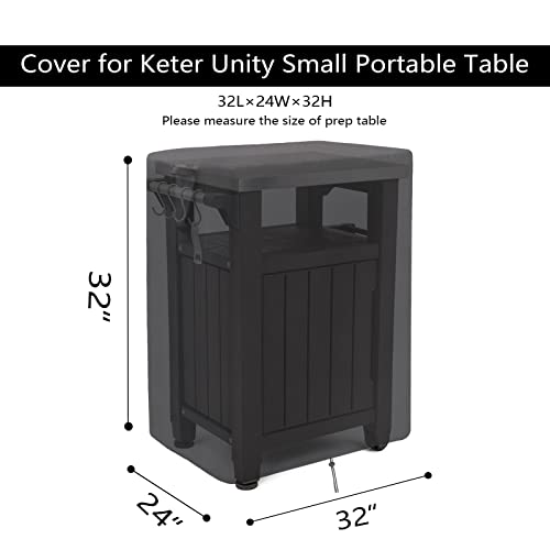 Jungda Outdoor Prep Table Covers for Keter Unity Small Portable Table