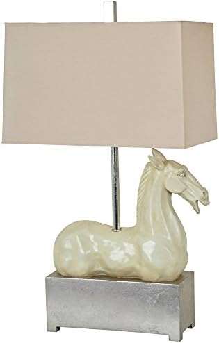 Crestview Collection Grecco Ivory Horse Table Lamp