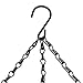 YINUOWEI 23.6 Inch Hanging Flower Basket Galvanized Replacement Chain Flowerpot Iron Sling Chain 3 Point Garden Plant Hanger for Indoor/Outdoor, Set of 4 (Black(23.6In))