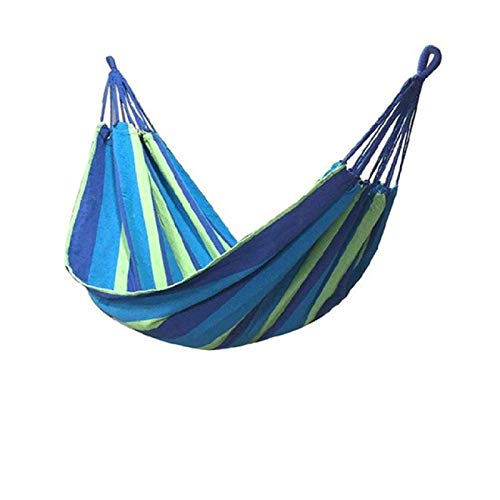 MHBY Hängematte, 280 * 80mm 2 Personen gestreifte Hängematte Outdoor-Freizeitbett Dicke Leinwand Hängematte…