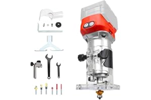 Cordless Compact Router for Milwaukee 18V Battery(Bare Tool), 800W Brushless Handheld Palm Routers for Woodworking Hand Edge 