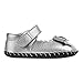 pediped Originals Betty Mary Jane (Infant),Silver,Large (18-24 Months)