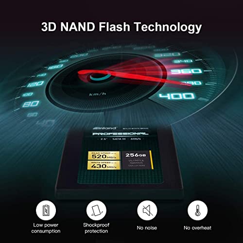 INLAND Professional 3 Pack 256GB SSD SATA III 6Gb/s 2.5
