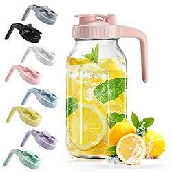 Mason Jar with Pour Spout Lid V-shaped, 2 Quart