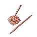 RUTICH Hollow Round Pen Holder Signing Pen Set for Wedding Bridal, Rose Gold