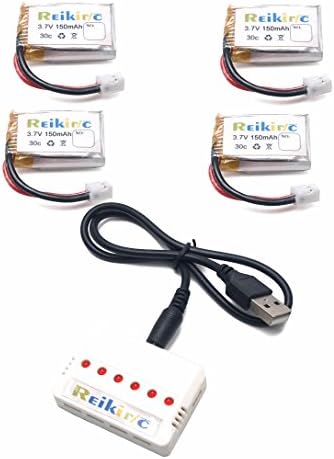 4pcs 150mah upgrade Battery and 1to6 Charger for POKE FPV Eachine E010 JJRC H36 GoolRC T36 NIHUI NH010 Rc Quadcopter Drone Spare Parts