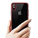 iPhone X Case, RANVOO Ultra Thin Clear Case Slim Fit Soft TPU Cover Premium Gel Flexible Bumper [Supports Wireless Charging] for iPhone X/10-Red