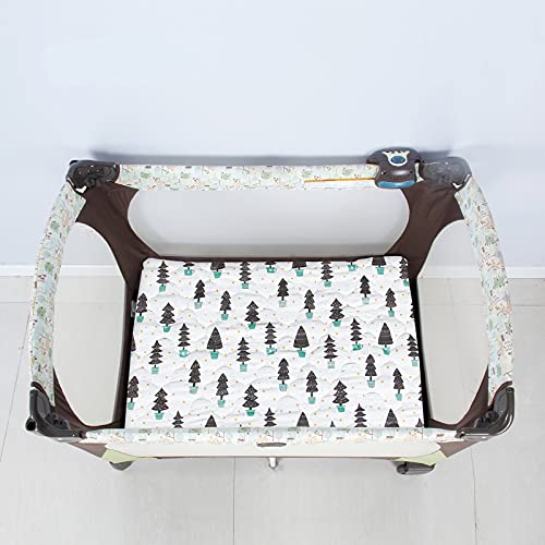 Waterproof Mini Crib Sheets Quilted, Ultra Soft & Machine Washable Pack