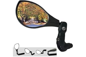 Hafny NEW Bar End Bike Mirror, HD Automotive Grade Glass Lens, Large Surface, Shatterproof, Multi-Angle Adjustable, E-Bike Mi