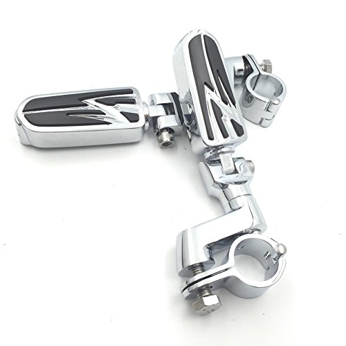 SMT MOTO- Motorcycle 1.25" Highway Radical Flame Foot Pegs Clamps For Harley Sportster 883 1340 XL1200 - Thumbnail 7