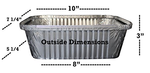 2 Pack+Disposable+Takeout+Pans+Clear